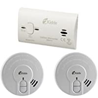 Kidde CO3SA Premium - Alarma de seguridad – 1 monóxido de carbono y 2 alarmas de humo – todas sus necesidades de…